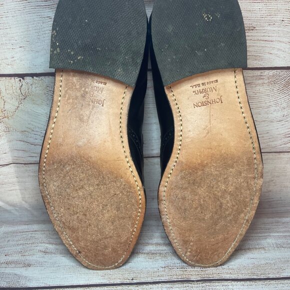 Johnson Murphy Optima Mens 8 D Leather Tassel Shoes Leather Wingtip USA Preppy main image 7